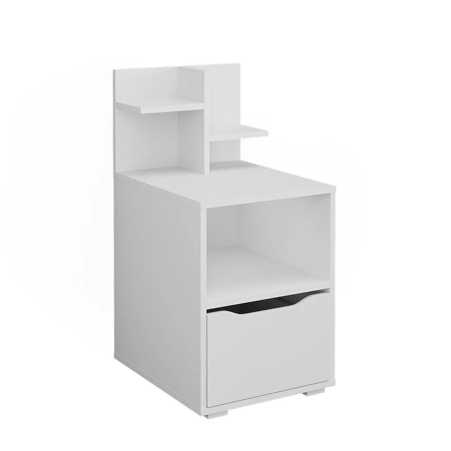 Vicco Nachttisch Ruben Weiß 40 x 82 mit Schublade