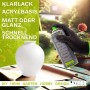 Kobra DIY Klarlack Spray, 400ml, transparent matt. Anwendung mit Farbspraydose auf Vase im Garten.
