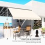 Furnicato Klemmmarkise Handkurbel 150cm Breit Beige Balkon Terrasse_7