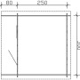 Grundriss Skan Holz Gartenhaus Como 2 Natur, 300x250 cm, Holz-Gartenhaus mit Satteldach.