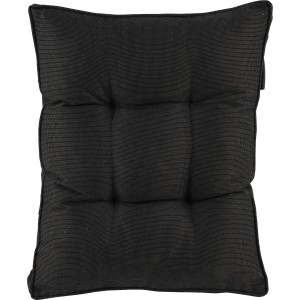 Schwarzes Rückenkissen für Goderich Loungesofa, Polyester, bequeme Gartenstuhlauflage.