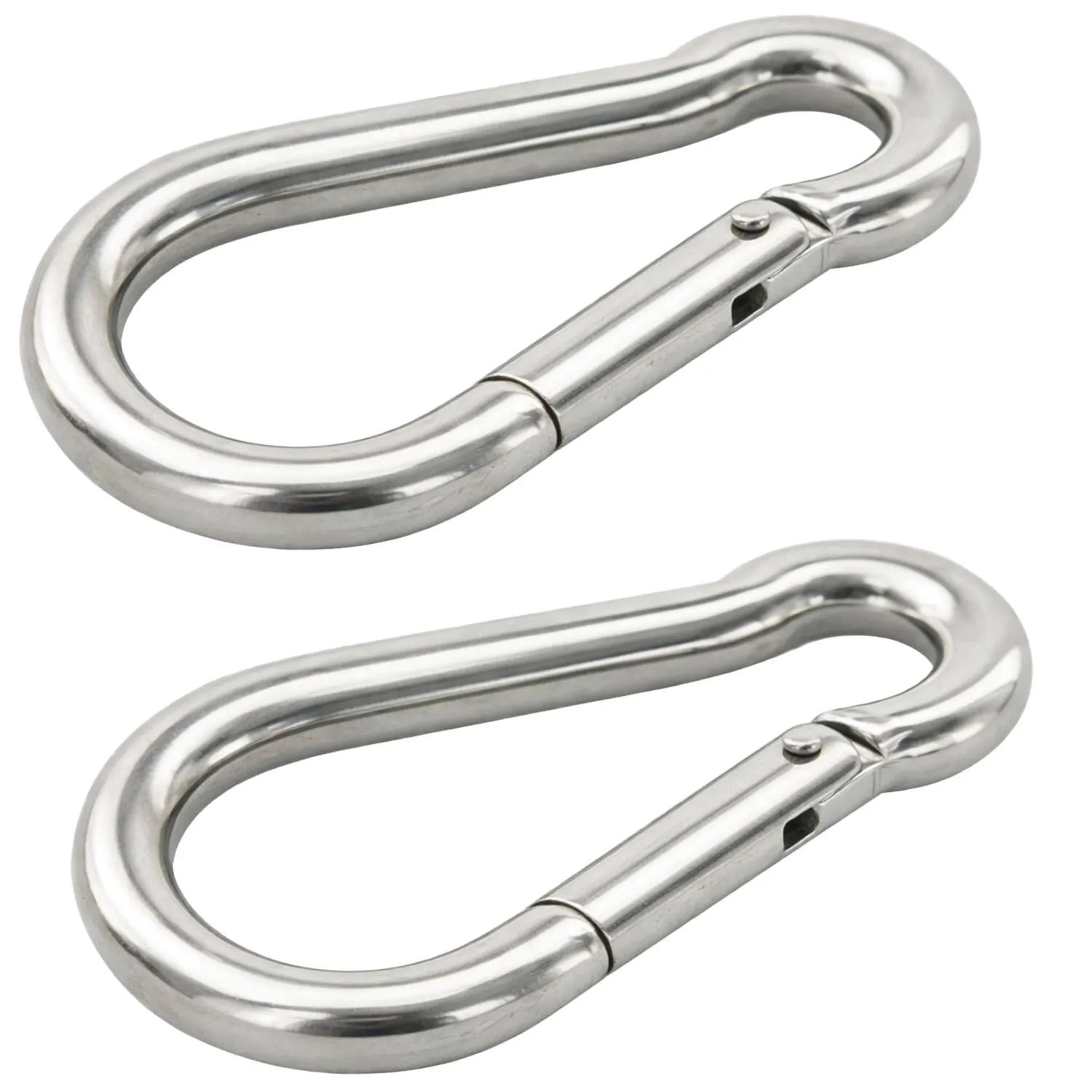 vasalat Set Karabiner-Set Edelstahl 7x70 mm Mittel bis 138 kg 2 Stück