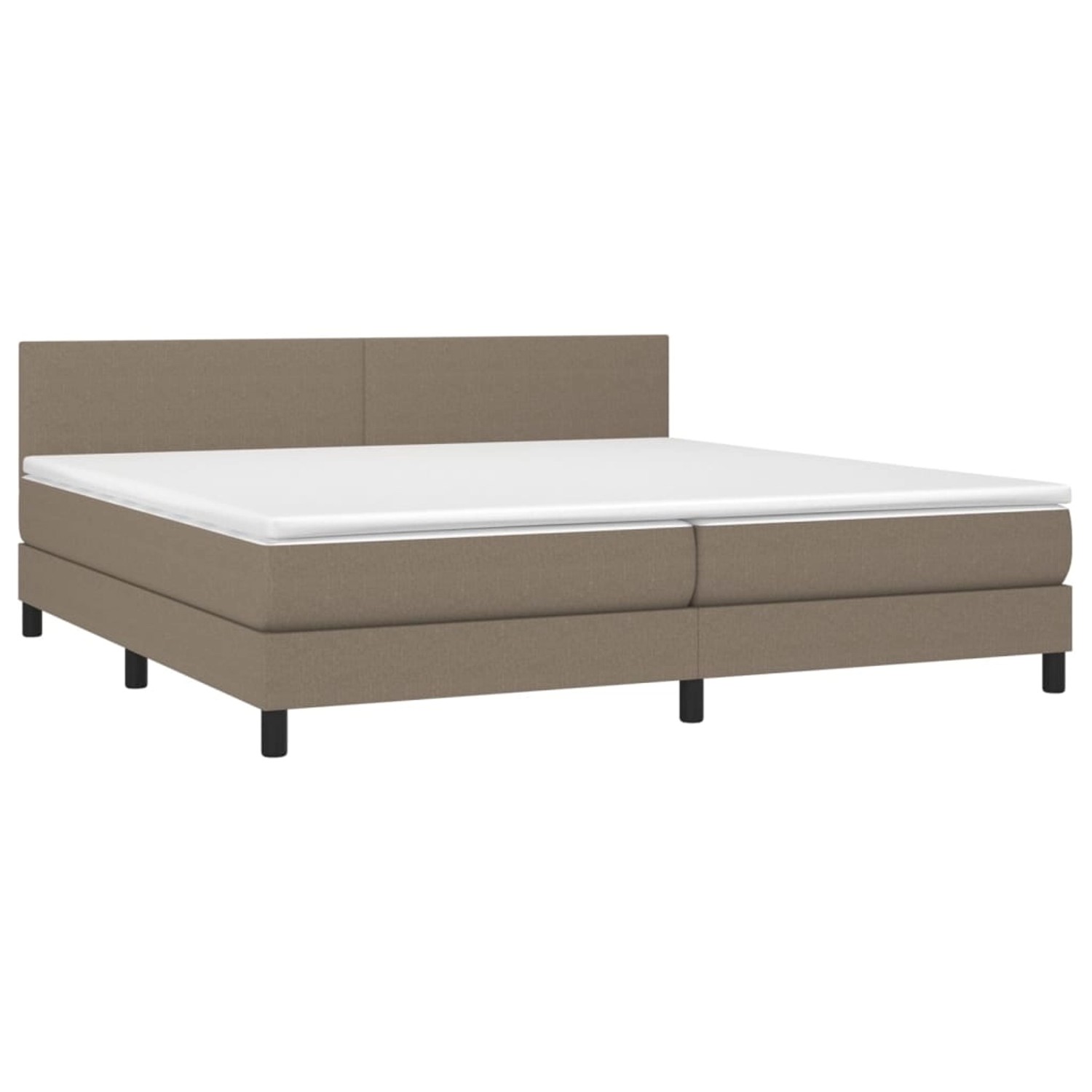 vidaXL Boxspringbett mit Matratze & LED Taupe 200x200 cm Stoff 3133025 günstig online kaufen