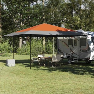 vidaXL Pavillon-Zelt Orange 395 x 395 x 251 cm Stoff 42007391