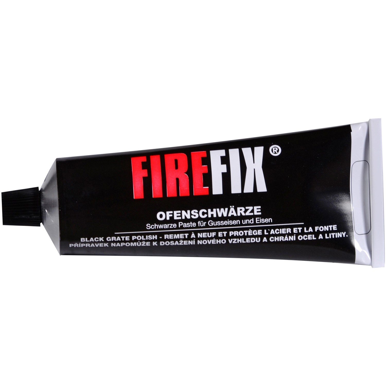 Tube Firefix Ofenschwärze, geeignet für Kaminöfen und zur Pflege von Gusseisen.