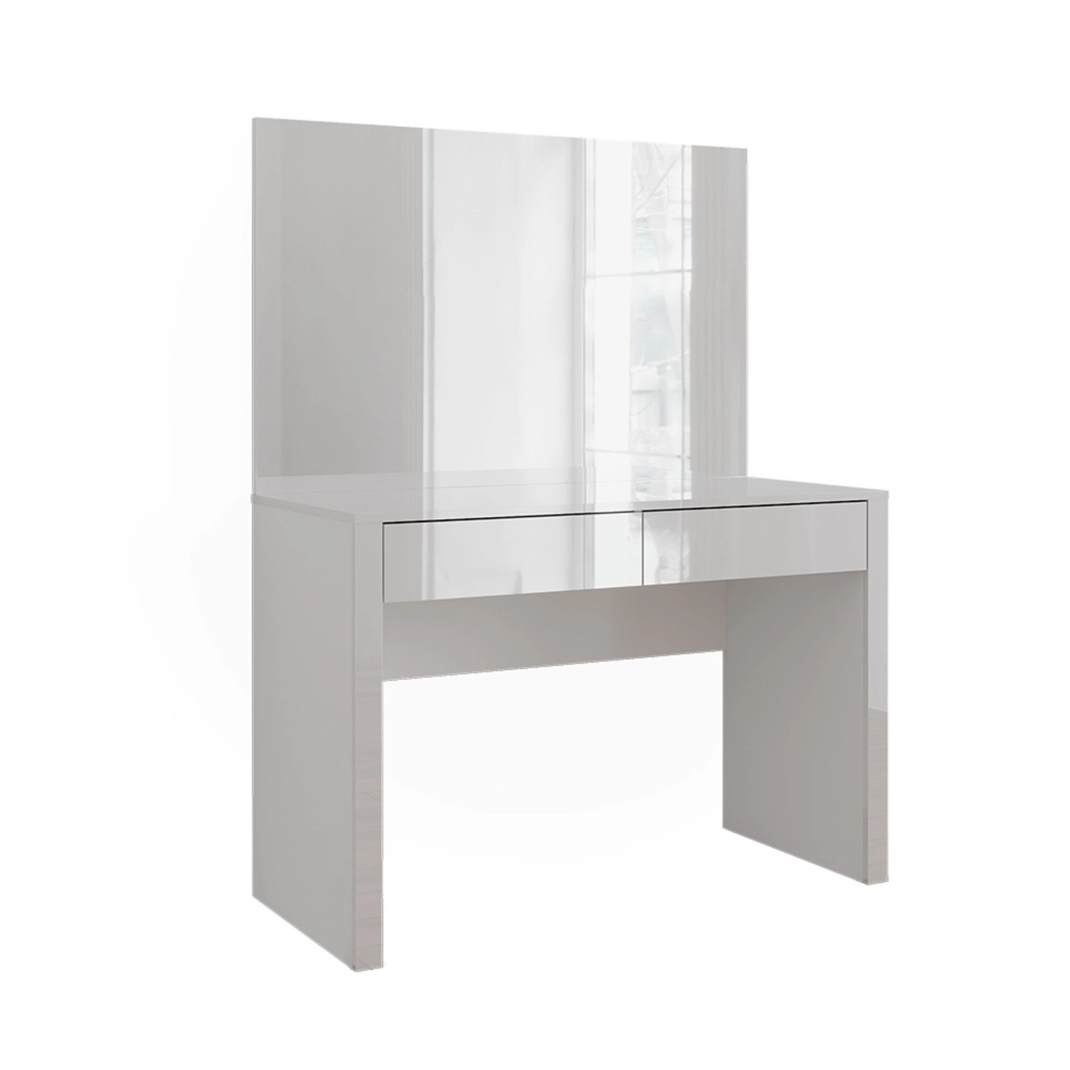 Vicco Schminktisch Annabelle Weiß Hochglanz/Weiß 110 cm mit Spiegel günstig online kaufen