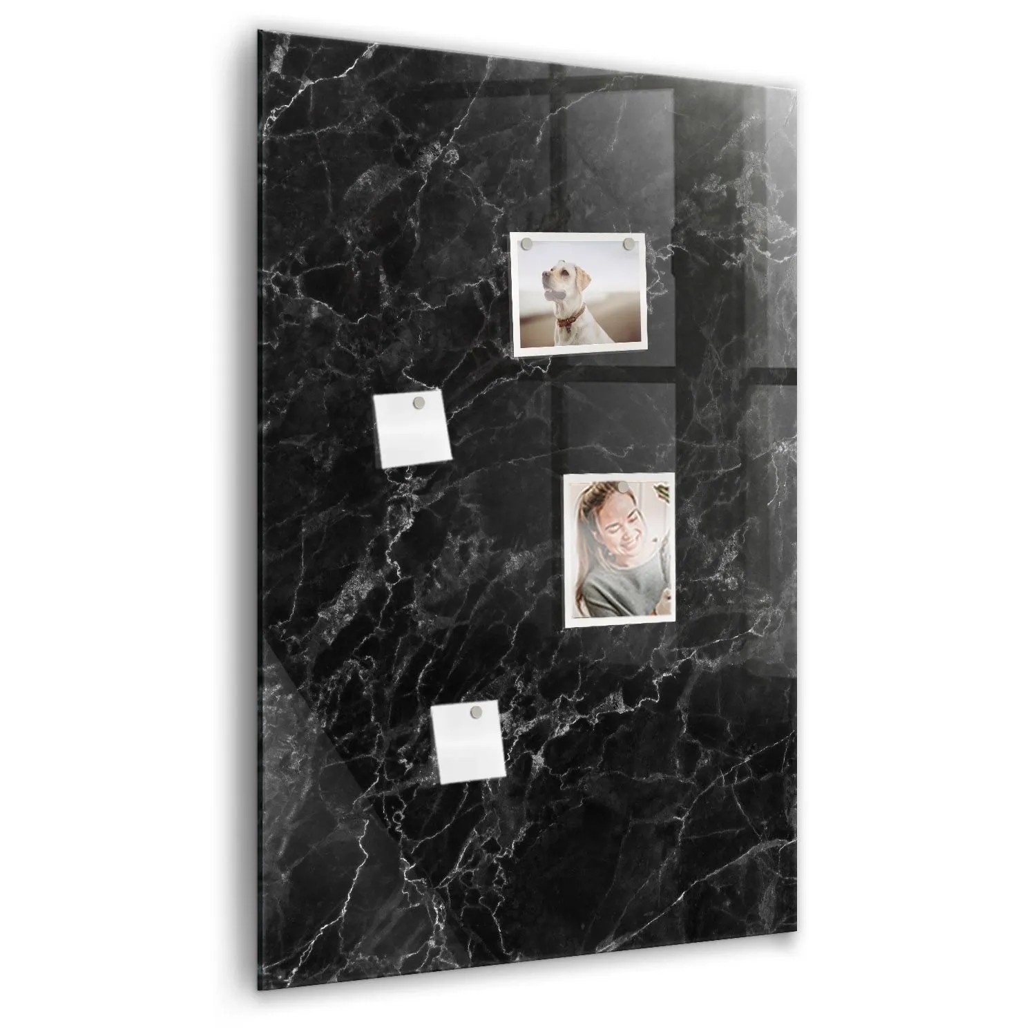 Tulup Glasmagnettafel Dunkler Marmor 60x90 cm Glastafel Magnetisch Beschrei günstig online kaufen