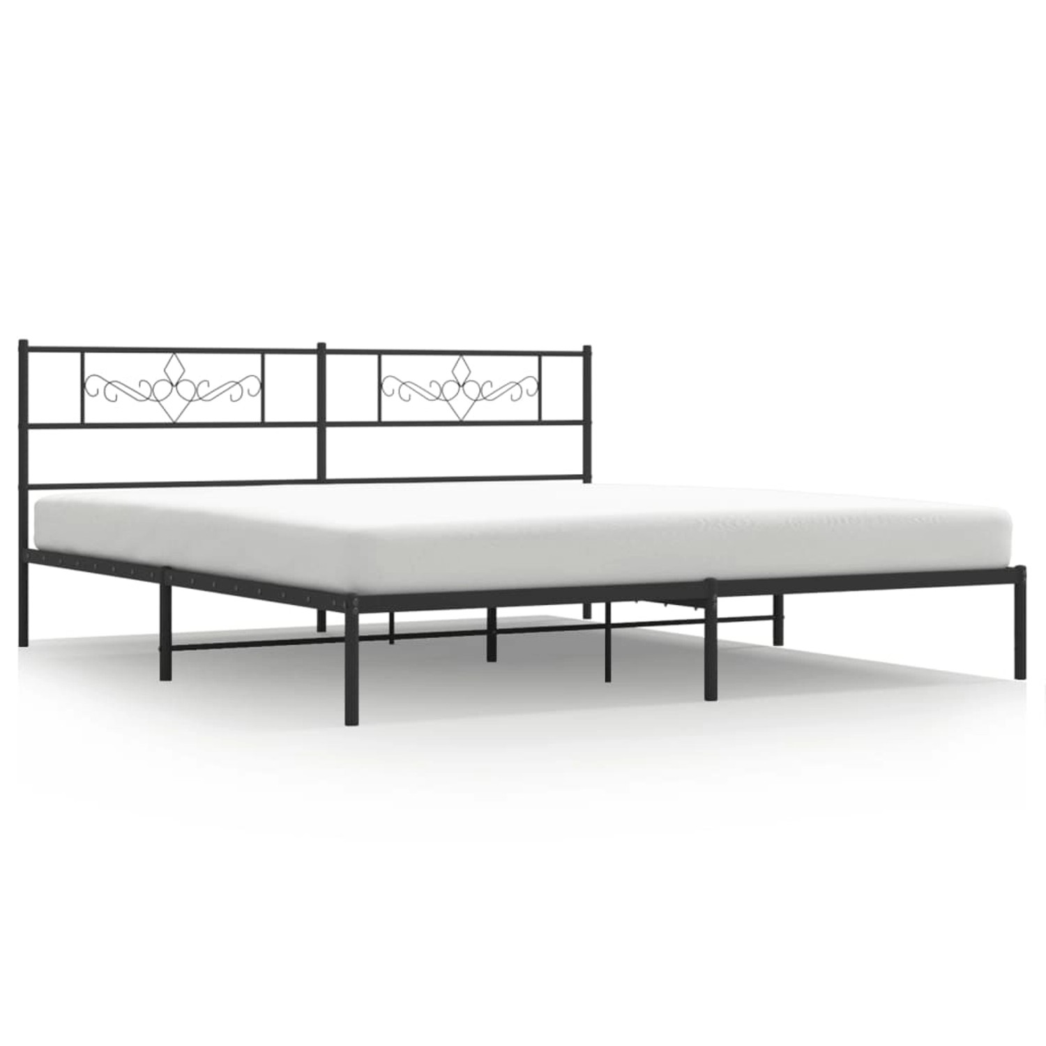 vidaXL Bettgestell mit Kopfteil Metall Schwarz 183x213 cm Modell 131898992 günstig online kaufen