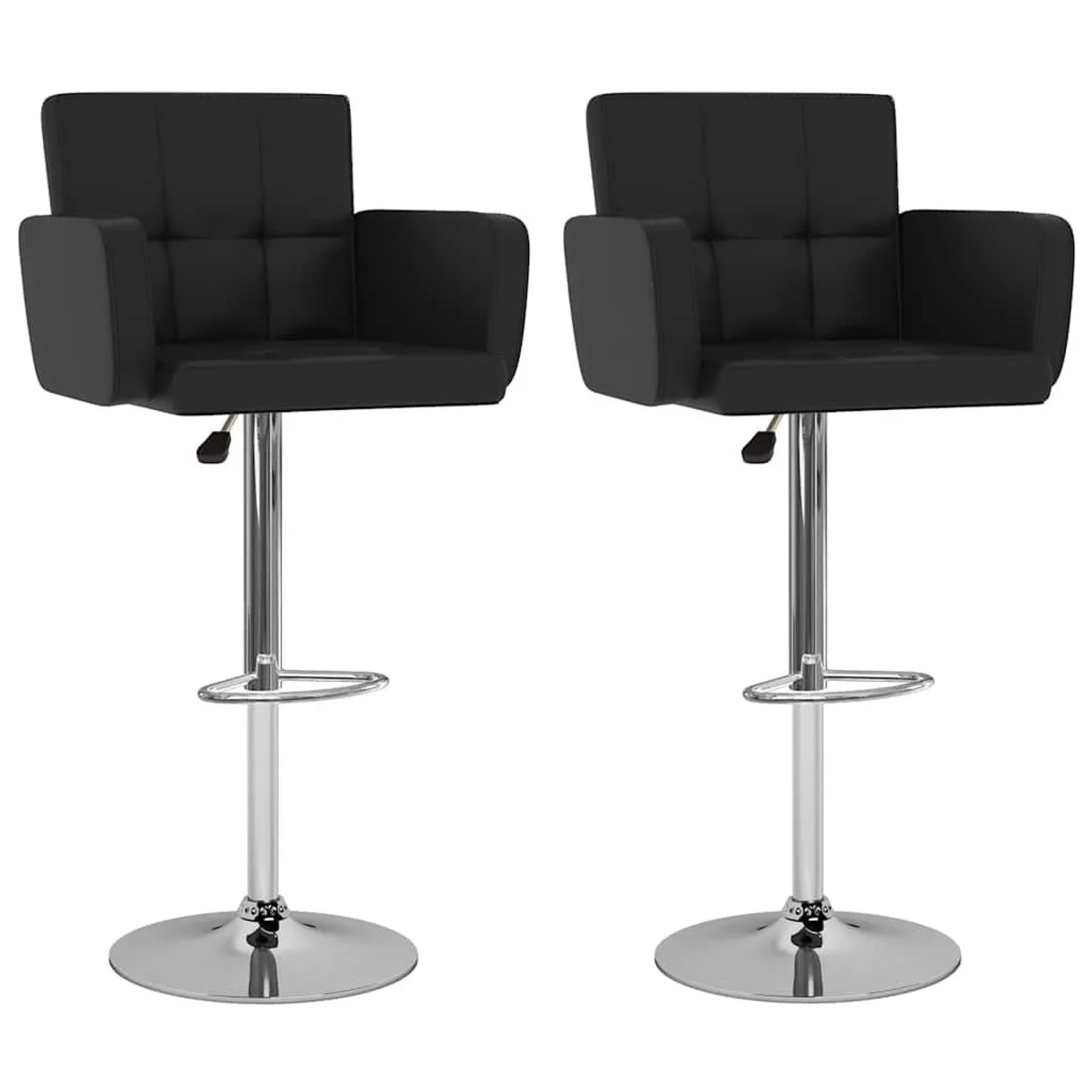 vidaXL Barhocker 2 Stk Schwarz Kunstleder 323654
