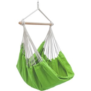 AMANKA Hängesessel, limettengrün, mit Spreizstab und Drehwirbel, belastbar bis 150 kg.