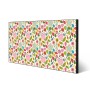 Banjado Magnettafel 78x37cm, Motiv Blumen Naiv. Magnetwand aus Metall, inkl. 4 Magnete.