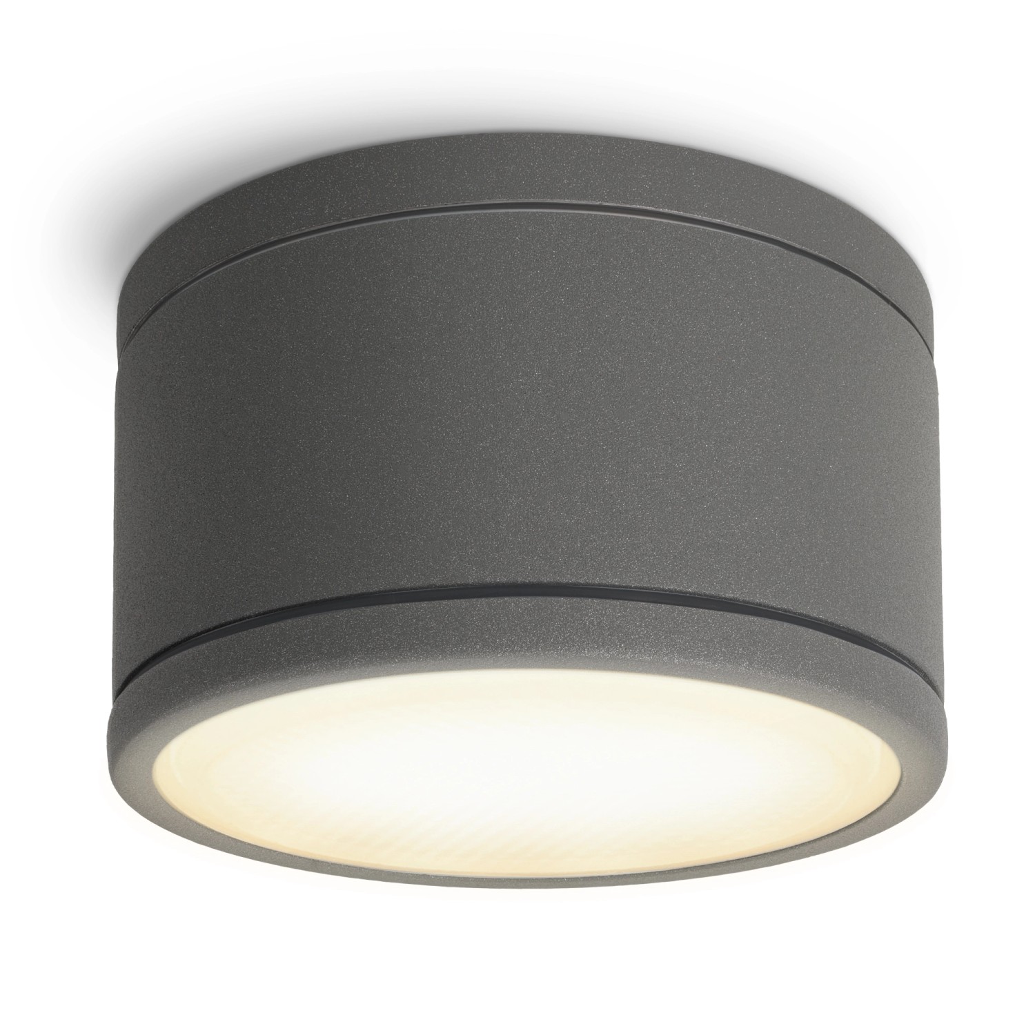 SSC-LUXon Celi-WX LED Feuchtraumstrahler IP44 Anthrazit Rund mit GX53 5W Warmweiß für Bad & Außen
