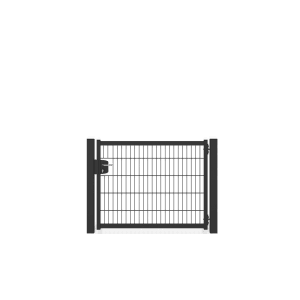 Zaunguru Gartentür Berlin, 149.7 cm breit, RAL 7016. Metall Gartentor mit Schloss.