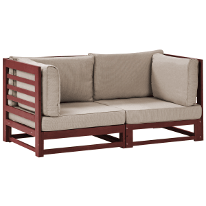Beliani Gartensofa TRANI Taupe 75x150x72