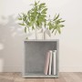 Betongrauer vidaXL Beistelltisch/Eckschrank (33x33x34,5 cm) aus Holzwerkstoff mit Deko.