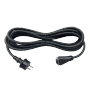 Schwarzes AC-Kabel (5 m) mit Schutzkontaktstecker für Growatt Balkonkraftwerke.