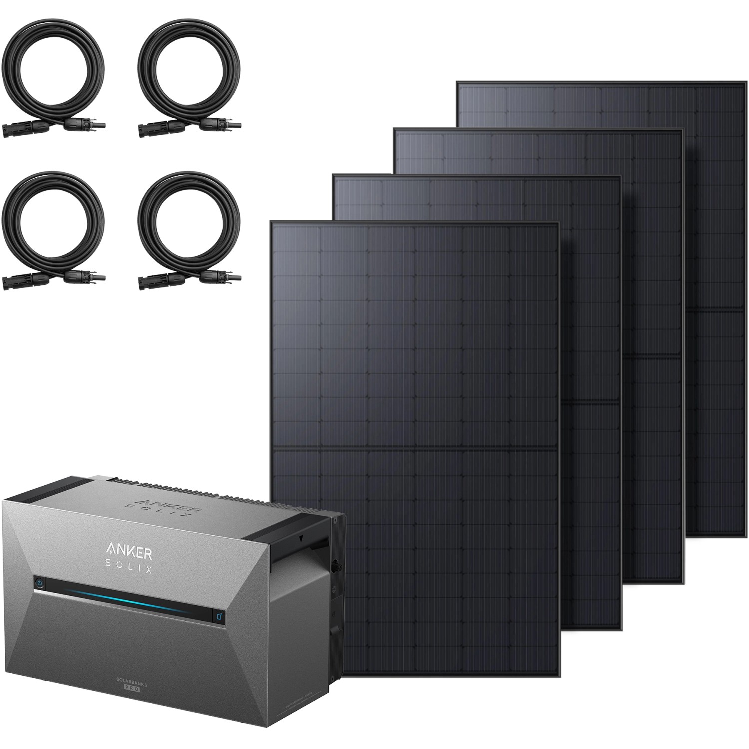 Anker Solix Solarbank 3 E2700 Pro mit 4 Pack RS40D Rigid Solar Panel