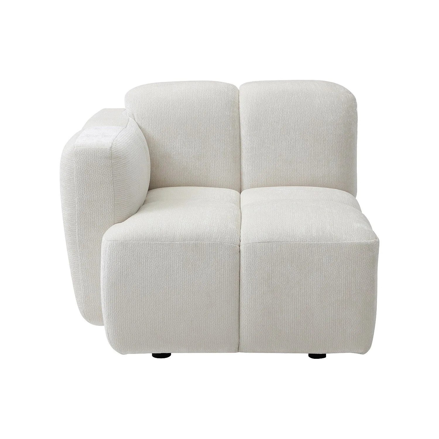 Vente-unique Sessel Mit Gerader Rückenlehne Carlivi Gebrochenes Weiß 90 cm