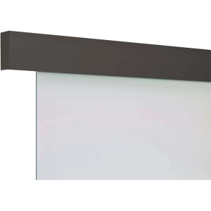 Schienen-Set Baseline, Aluminium matt schwarz, für 1-flügelige Glastür, 1900 mm, inkl. Griff.