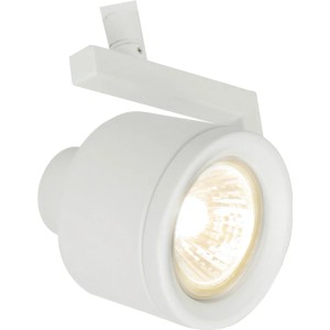 Weißer OBI LIGHTING Halogen-Spot Gradara 1er mit verstellbarem Arm und GU10 Leuchtmittel.