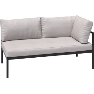 Lounge-Set Lankin 3-teilig aus Aluminium & Polywood Anthrazit-Beige