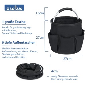 osoltus Gartengerätetasche Werkzeugkorb Gartenkorb Reinigungs Organizer