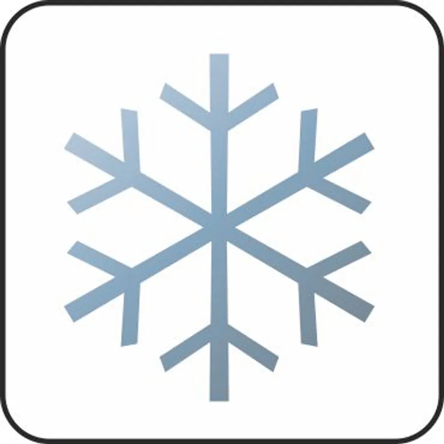 Schneeflocken Symbol für Frostbeständigkeit des Pflanzkübels.