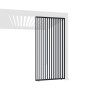 Anthrazitfarbene Weide Lamellenwand aus Aluminium für Weide Pergola.