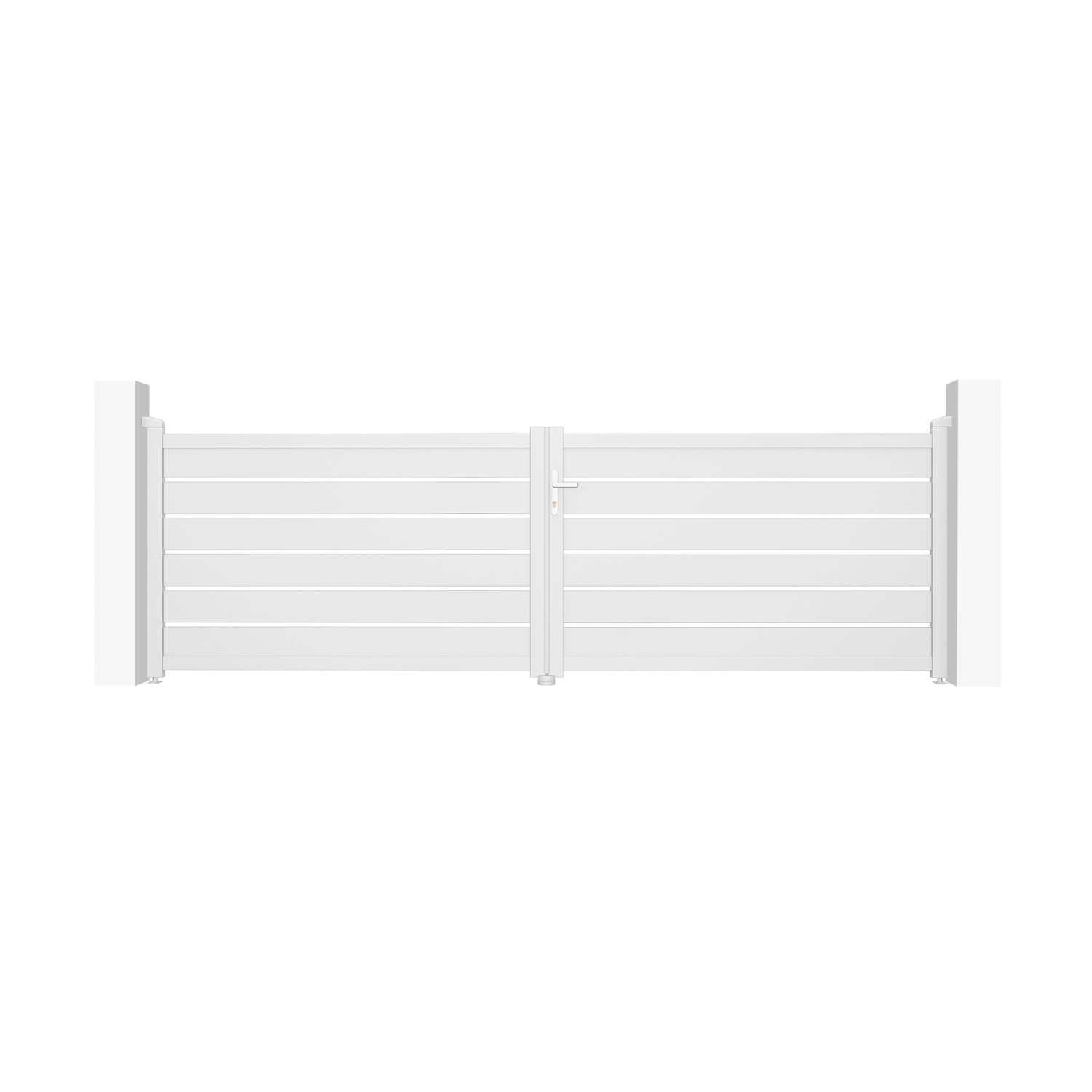 Casanoov Flügeltor 4M Vogel H 120Cm & 2 Pfosten H 166Cm Aluminium Weiß günstig online kaufen