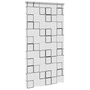 vidaXL Duschrollo 140x240 cm mit Quadratmuster, Duschzubehör für jedes Bad.