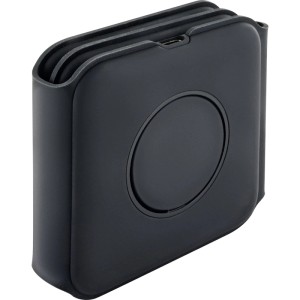 Schwarze Schwaiger 3in1 Wireless Ladeplatte zum kabellosen Laden von Akkus und Batterien.