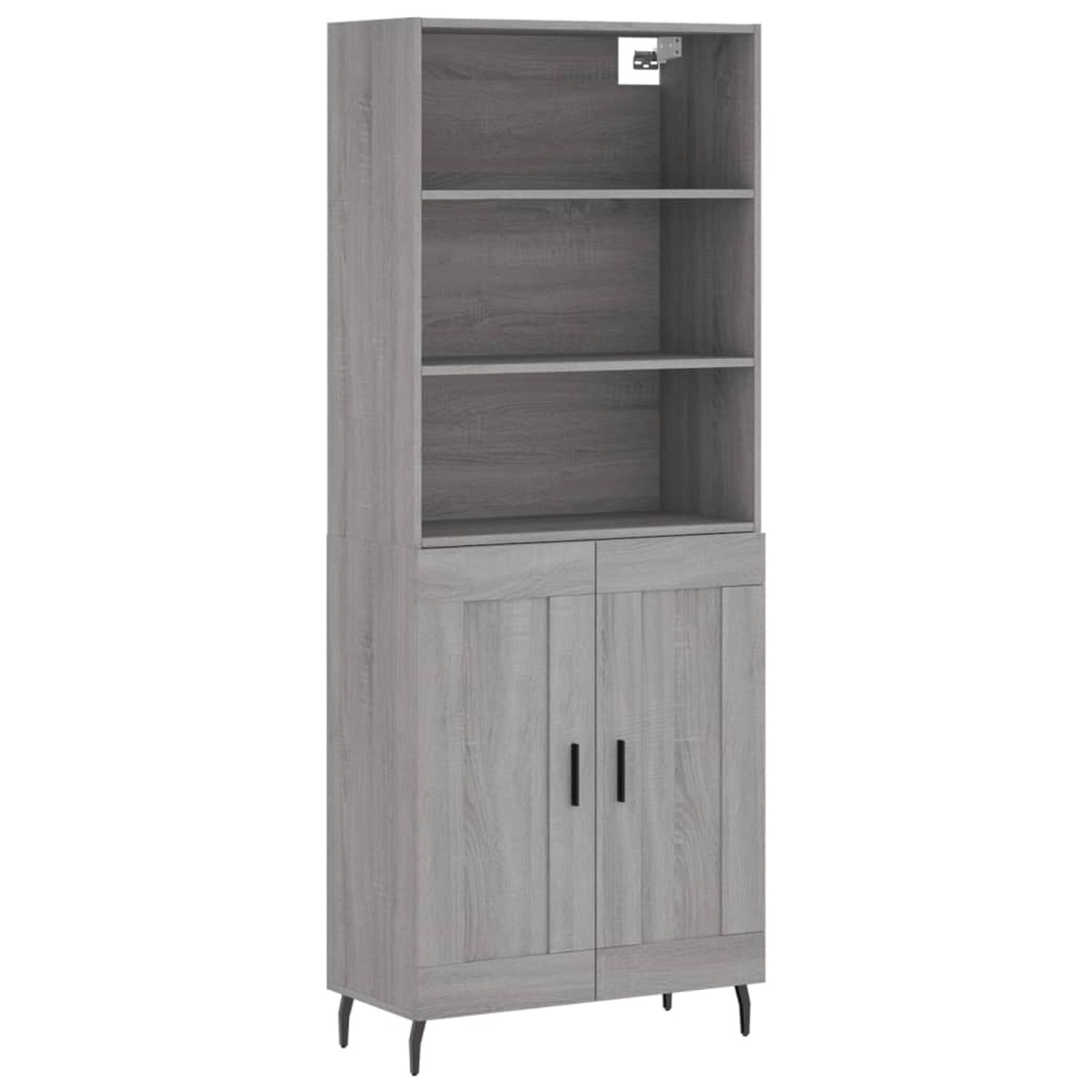vidaXL Highboard Grau Sonoma 69,5x34x180 cm Holzwerkstoff 3189979 günstig online kaufen