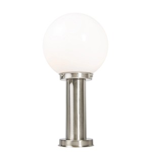 QAZQA Moderne Außenlaterne Stahl Edelstahl 50 cm Sfera