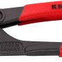 Knipex Cobra Rohrzange, 180mm, grau atramentiert, mit roten Griffen und selbstklemmender Funktion.