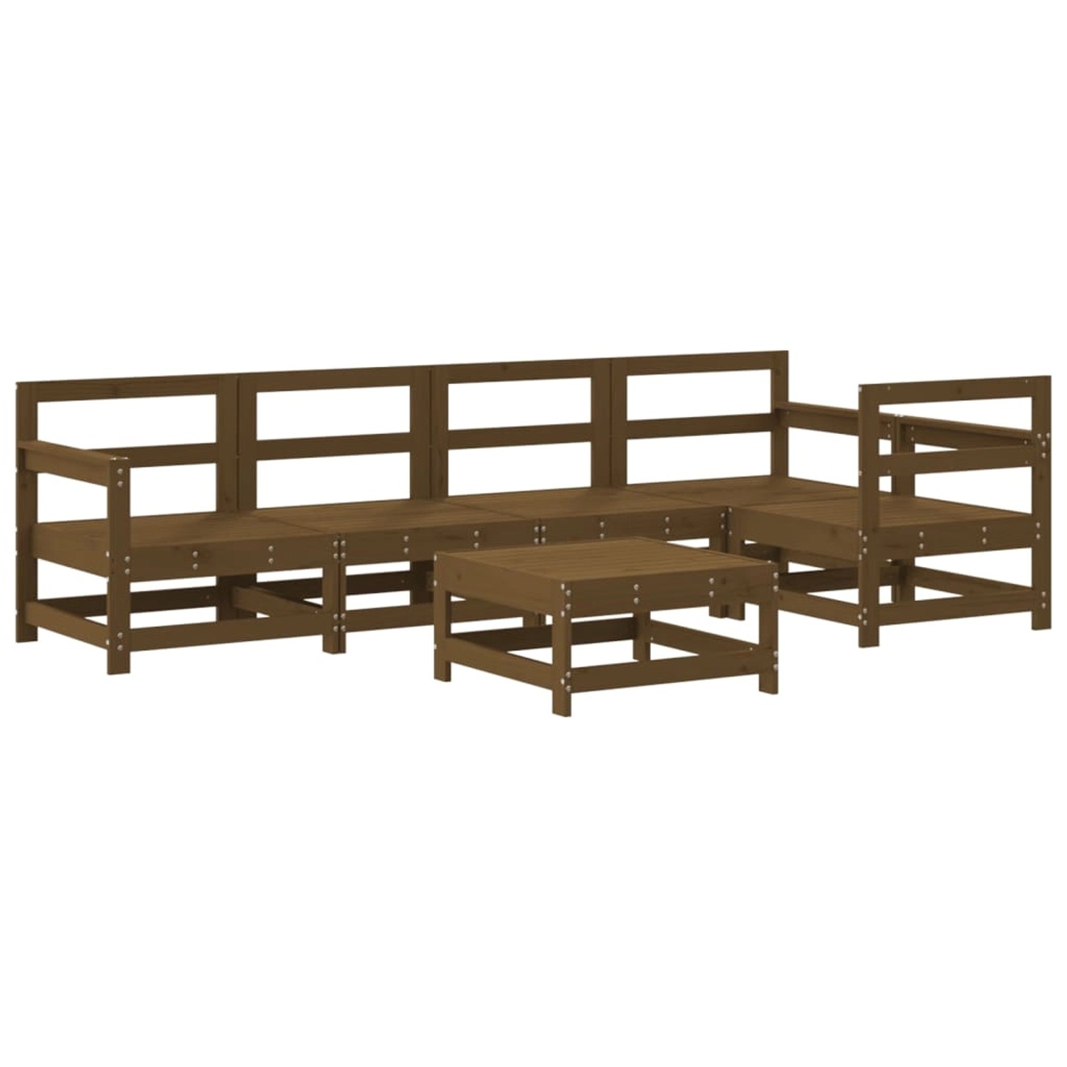 vidaXL 6-tlg Garten-Lounge-Set Honigbraun Massivholz Kiefer Modell 33