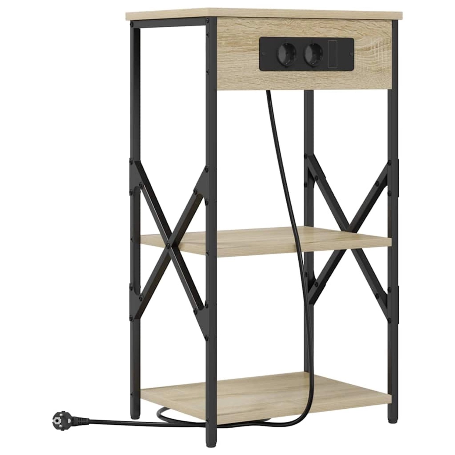vidaXL Nachttisch mit Regal Sonoma-Eiche 41 x 31 x 76 cm Holzwerkstoff 8595 günstig online kaufen