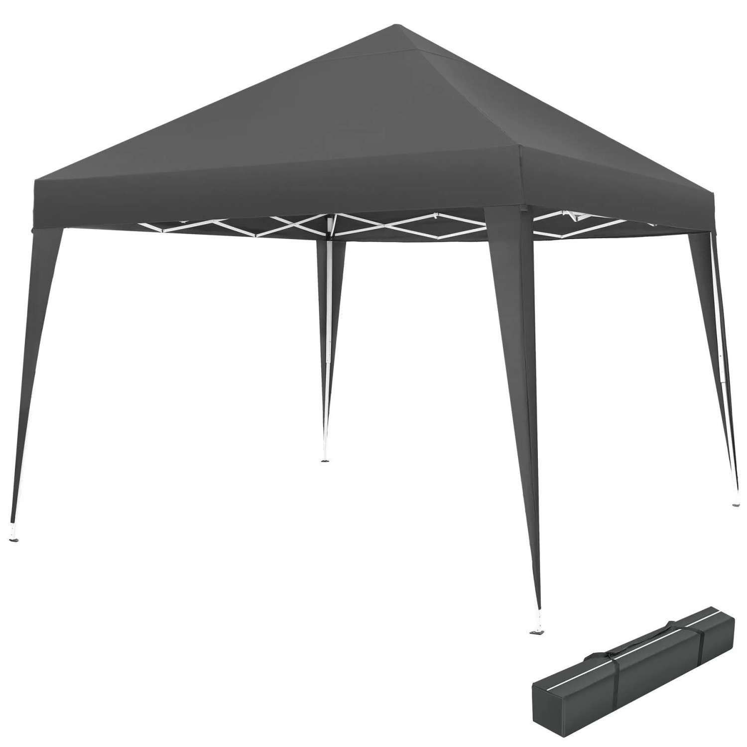 Tectake Pavillon Linosa 3 x 3 M Faltbar und Wasserabweisend  300 x 300 x 255 cm Grau