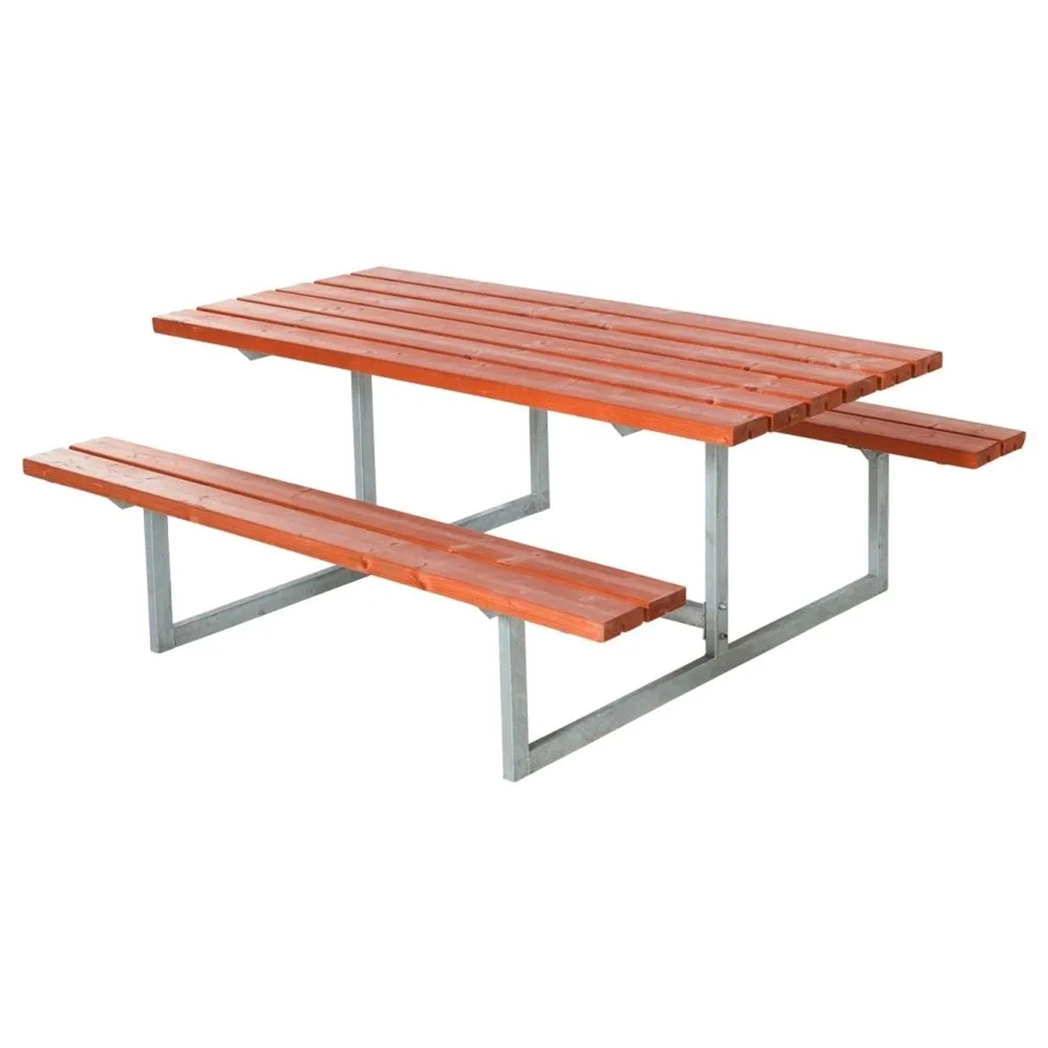 PLUS Gartenmöbel-Set Basic 177 cm Teakoptik mit Tisch-Bank-Kombination FSC MIX 70 %