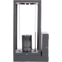 Eckige, anthrazitfarbene LED`s light Außenwandleuchte mit Glaszylinder.