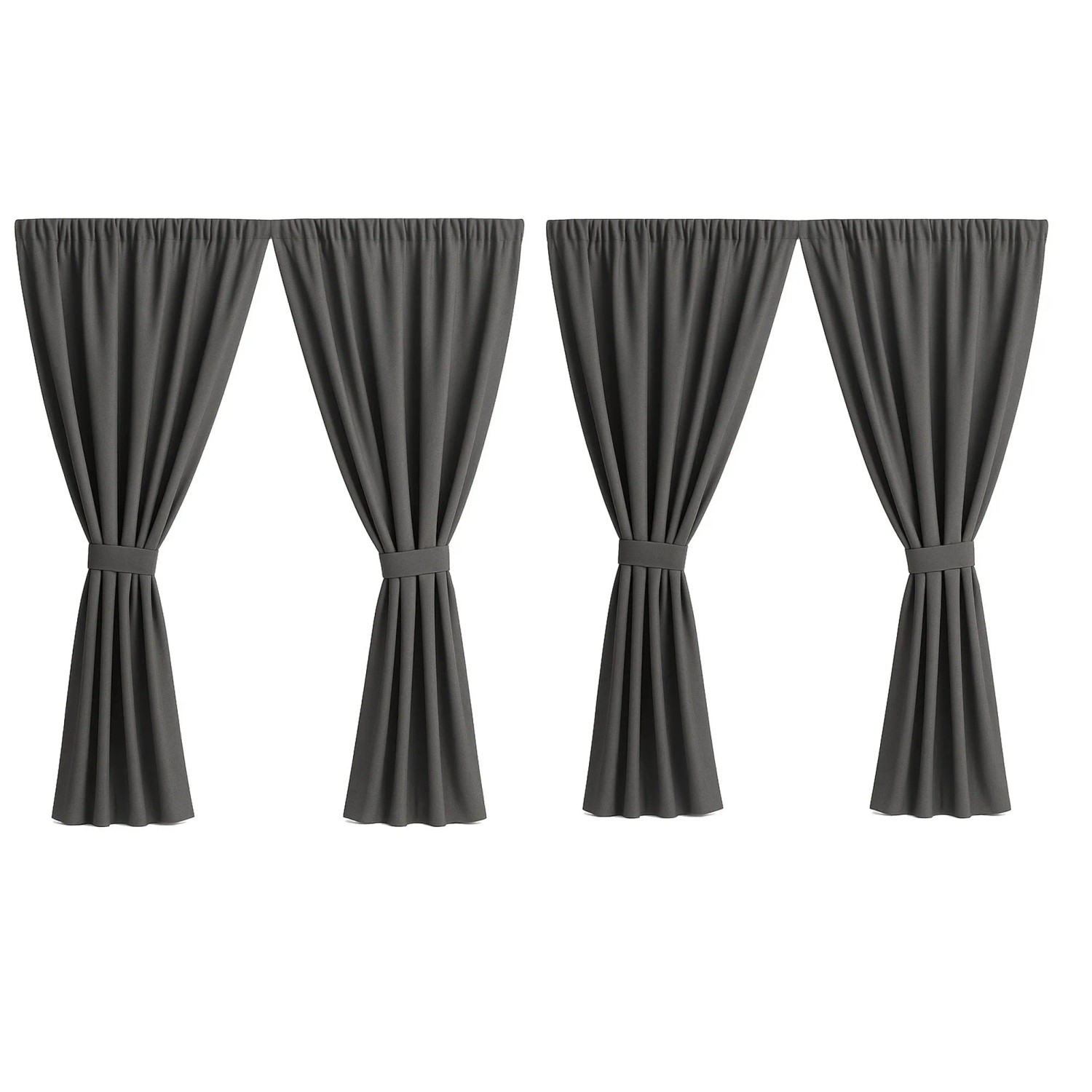 Setgarden Curtain Garden Outdoor Vorhang    4 x 155 × 200 cm – Balkon Vorhang 1tlg Anthrazit