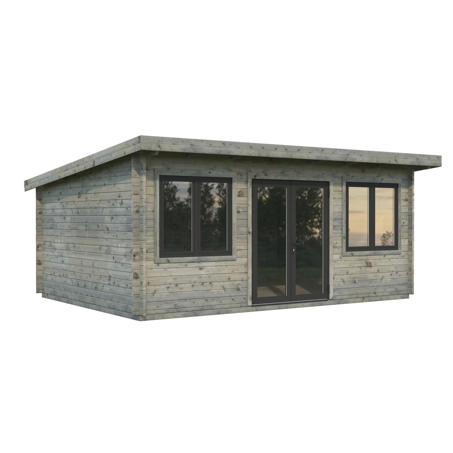 Palmako Holz-Gartenhaus Lisandra Pultdach Tauchgrundiert 550 cm x 400 cm