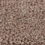 Detailaufnahme: Brauner, quadratischer vidaXL Hochflorteppich (120x120 cm) mit Anti-Rutsch-Beschichtung.