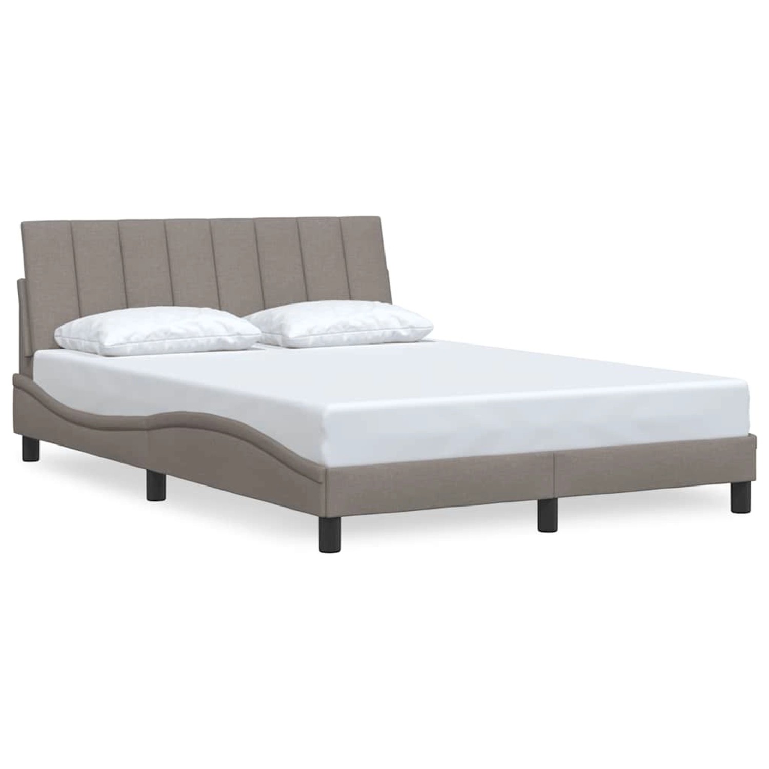 vidaXL Bettgestell ohne Matratze Hanko Taupe 120x200 cm Stoff 3310381 günstig online kaufen