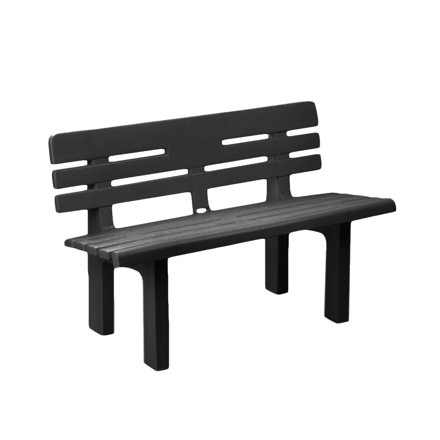 Mojawo Stabile Exclusive Parkbank KunststoffGartenbank Sitzbank 110x52x71cm  Anthrazit