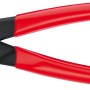 Knipex Vornschneider 160mm, schwarz atramentiert, mit roten Kunststoffgriffen.