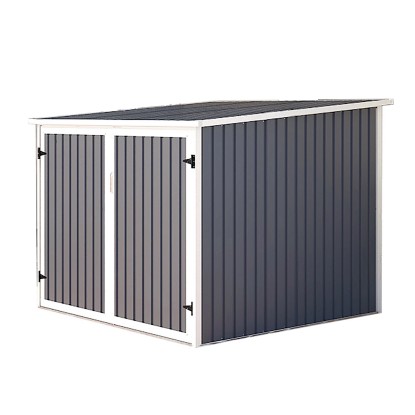 Hattoro Fahrradgarage Bicycle Fahrradhaus Fahrradbox Bike Box 5,6m³ Metall Grau