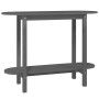 Grauer vidaXL Konsolentisch aus Kiefernholz, 110x40x80 cm, mit Ablage. Modell 1.