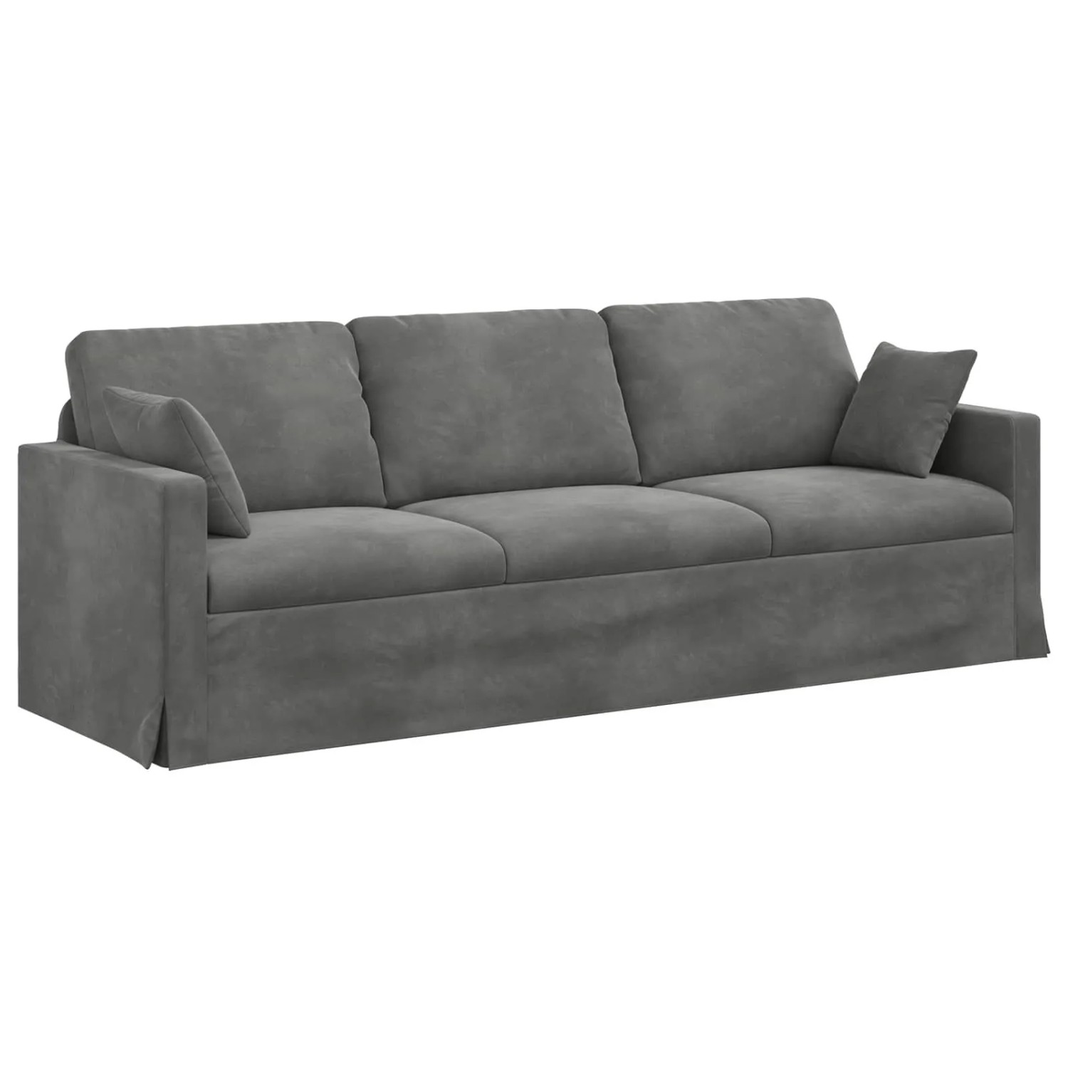 vidaXL Sofa Dunkelgrau 228 x 78 x 80 cm Samt 42024441