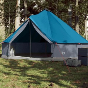 vidaXL Tipi-Familienzelt 6 Personen Blau Wasserdicht 94586