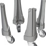 Eurobox-System Einsteckrollen Home, 4er-Set für Aufbewahrungsboxen, grau.